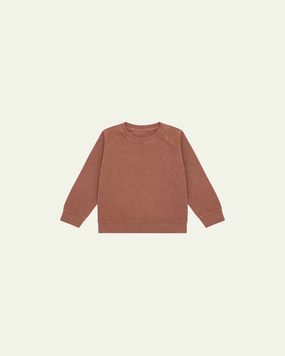 Kid's Organic Cotton Crewneck Sweater, Size 2-9